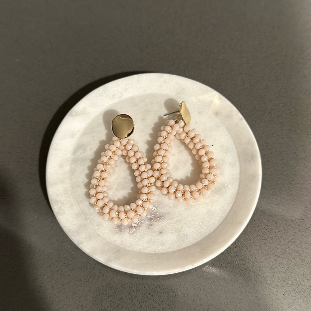 Pink/Rose Beaded Earrings